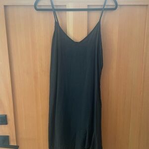 LACAUSA Black Slip Dress